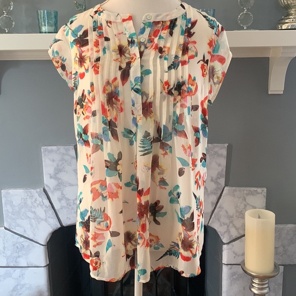 Daniel Rainn Sheer Floral Shirt - Picture 2 of 8